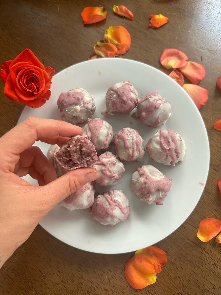 Love Bites: Pink Protein Balls for Valentines/Galentine's Day (and Every Day!)