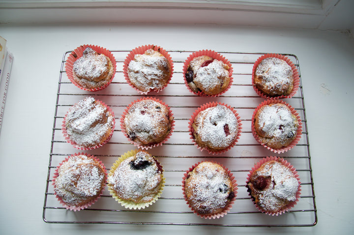 Raspberry PB Muffins