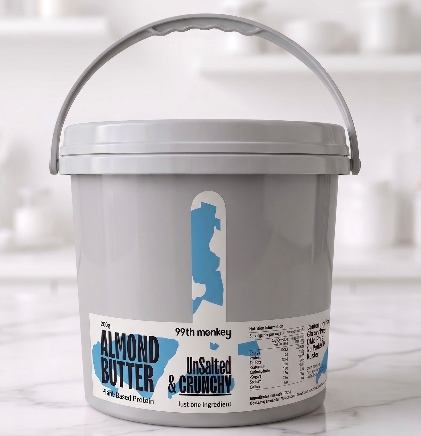 CRUNCHY Unsalted Almond Butter 2kg Tub
