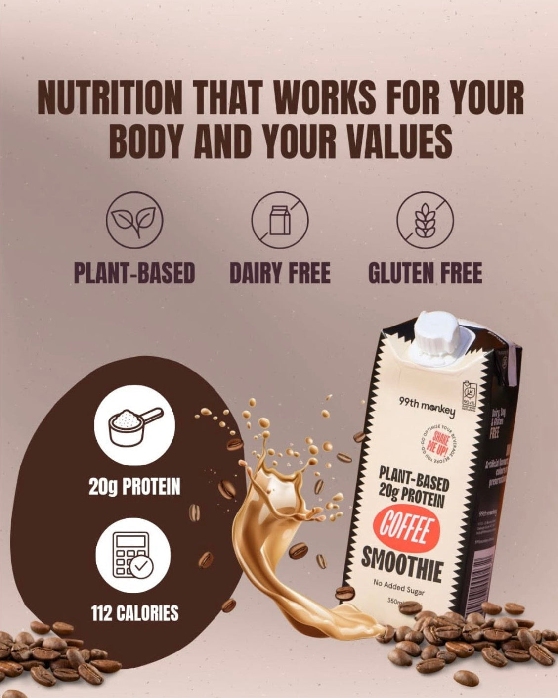 24 x Plant-Based Protein Smoothie - Coffee (Free Shipping!)