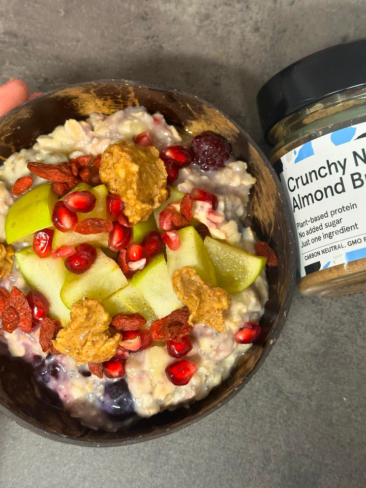 Protein-Packed Apple & Almond Butter Oat Bowl