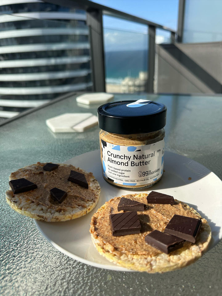 The Perfect Bite: Rice Cakes, Almond Butter, and Dark Chocolate - A Symphony of Flavor and Satisfaction