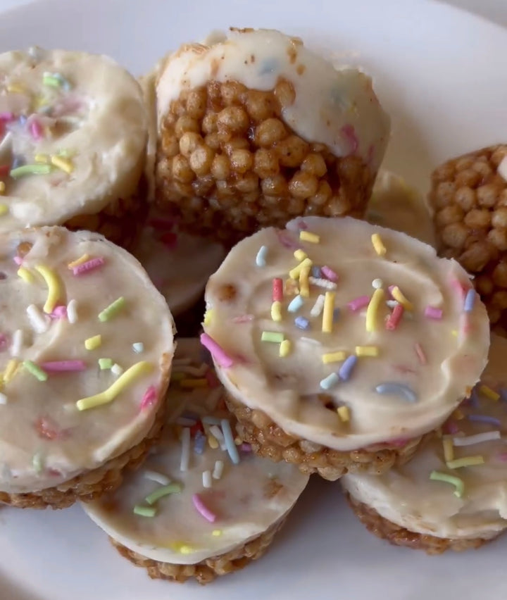 Birthday Cake Crackle Bites