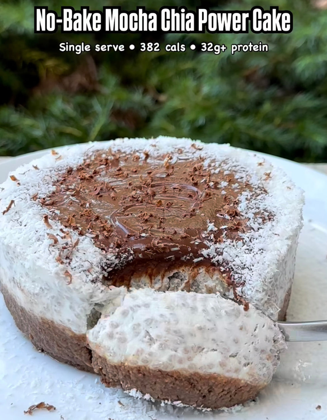 Creamy. Gloopy. Gooey. Fuel Your Day with Our No-Bake Mocha Chia Power Cake!