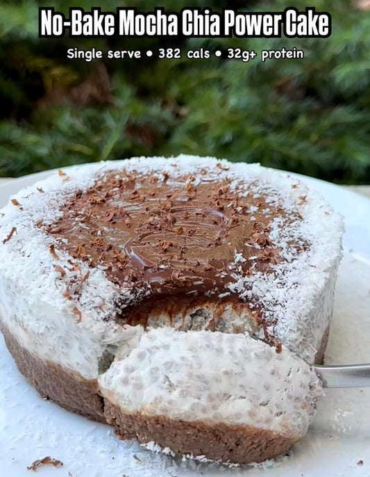 Creamy. Gloopy. Gooey. Fuel Your Day with Our No-Bake Mocha Chia Power Cake!