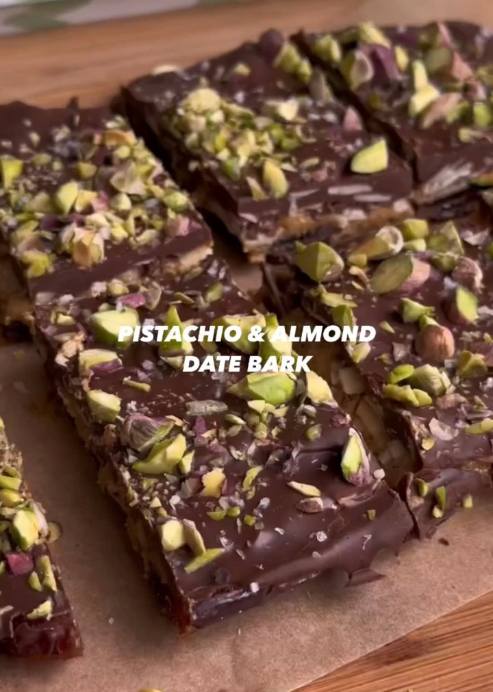 Date Bark gets an Upgrade with our Pistachio & Almond Butter