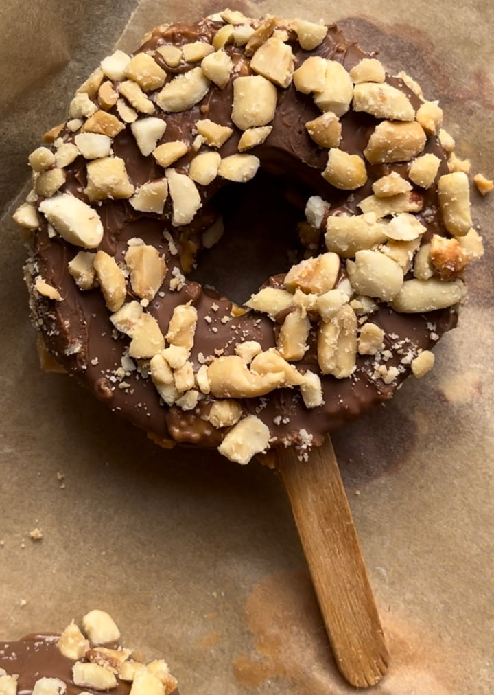 Healthy 'Snickers' (Nut Butter) Doughnut