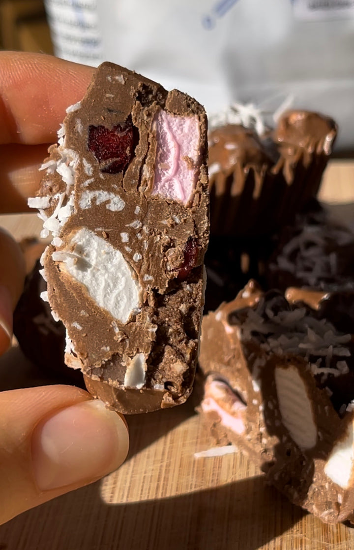 Rocky Road Protein Nut Butter Bars