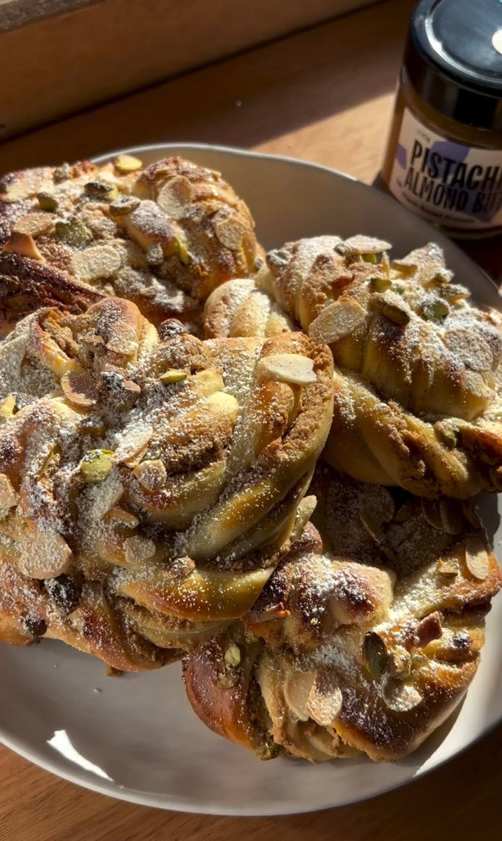 Pistachio & Almond Twisted Buns: A Dreamy Treat Infused with Nutty Goodness