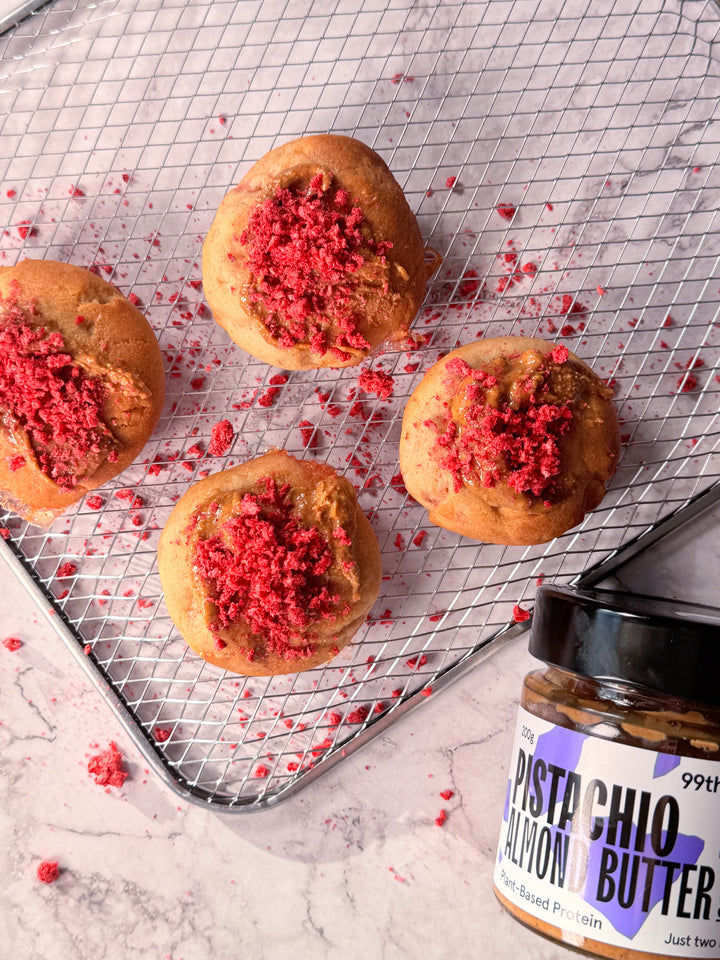 10-Minute Raspberry Pistachio Doukies: A Delicious Cookie Hack with 99th Monkey Nut Butter