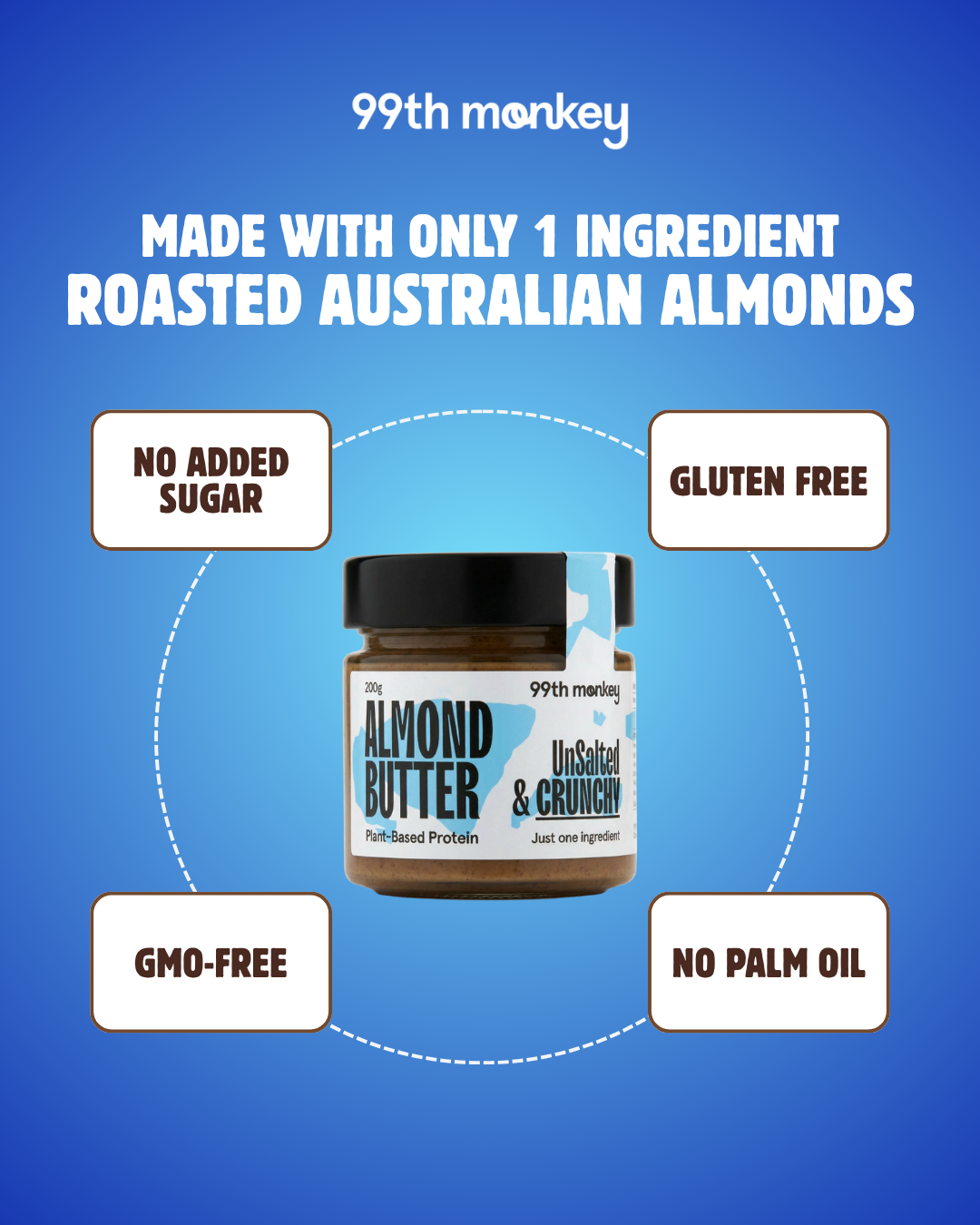 Crunchy Unsalted Almond Butter