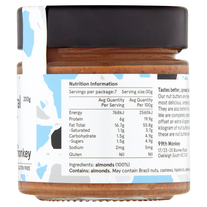 Crunchy Unsalted Almond Butter