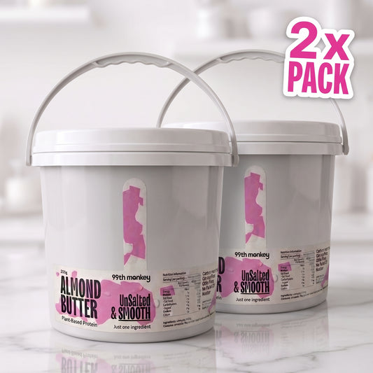 2 x SMOOTH Unsalted Almond Butter 2kg Tub (FREE SHIPPING!)