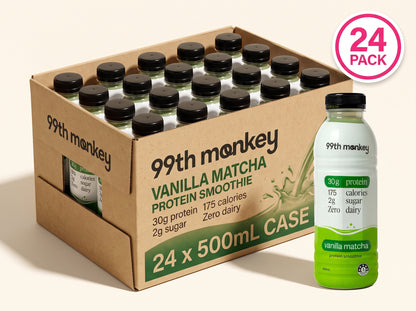 Vanilla Matcha Protein Smoothie (24 pack) | 30g Protein, Zero Dairy