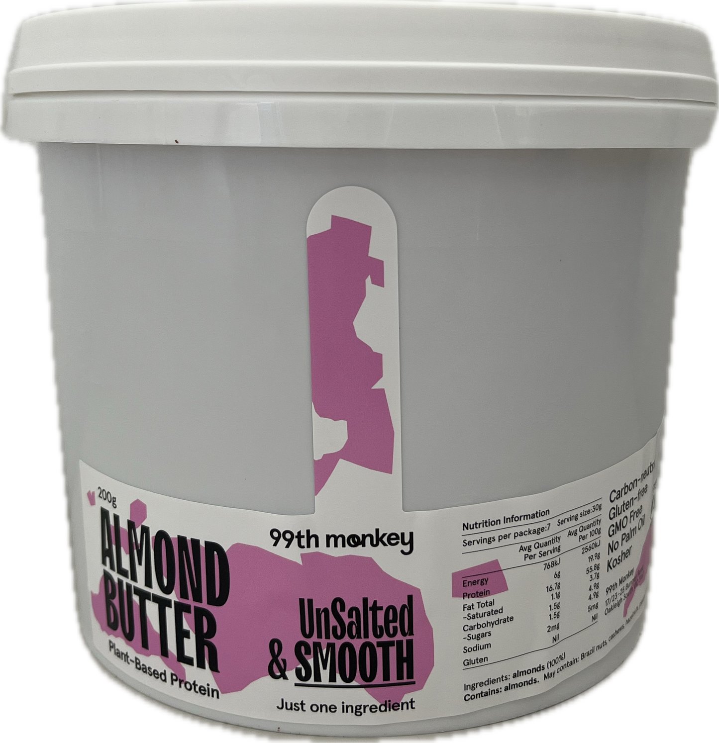 Smooth Unsalted Almond Butter 2kg Tub